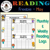 Freebie -May Reading Log - Weekly & Monthly - Birds and Fl