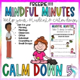 Freebie Mindful Minutes | Calm Down Anxiety | Stress Manag