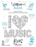 Freebie Music Maze Printable Activity Worksheet for End of