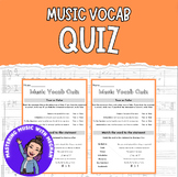 Freebie Music Vocab Quiz