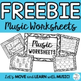 Freebie! Music Worksheets, Coloring Pages: Notes, Rhythms,