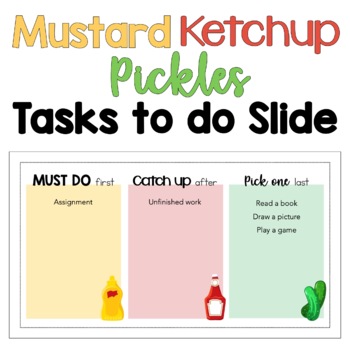 Preview of Mustard Ketchup Pickle To-Do List Slide
