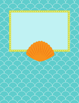 Freebie: Ocean Theme Binder Covers in blues by Ms Ps Classroom Essentials