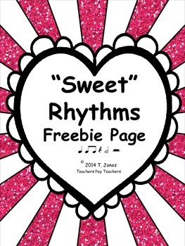 Preview of Music Worksheet: Free "Sweet" Rhythms Music Math {Hearts Edition}