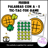 Freebie Palabras con a y e Tic-Tac-Toe Shamrock | St. Patr