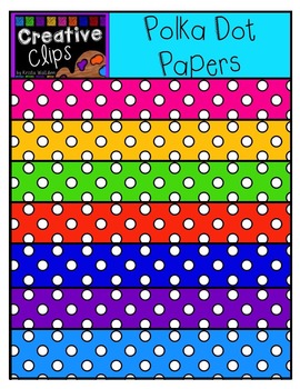 Preview of Freebie! Polka Dot Papers {Creative Clips Digital Clipart}