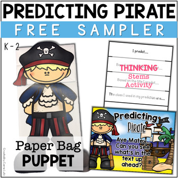Preview of Free Reading Craft | Making Predictions Paper Bag Puppet - Predicting Pirate