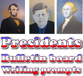 Preview of Freebie: Presidents writing prompts & quick edits
