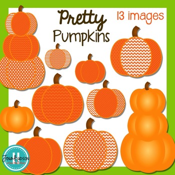 Preview of **Freebie** Pretty Pumpkins Clipart
