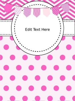 *Freebie* Pretty in Pink Editable Binder Set by Counselor Corner