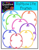 Freebie! Rainbow Line Frames {Creative Clips Digital Clipart}