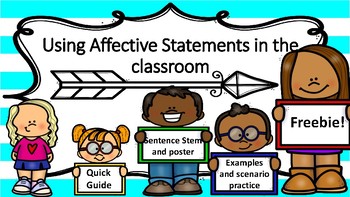 Preview of FREE! Restorative Discipline- Guide to using Affective Statements