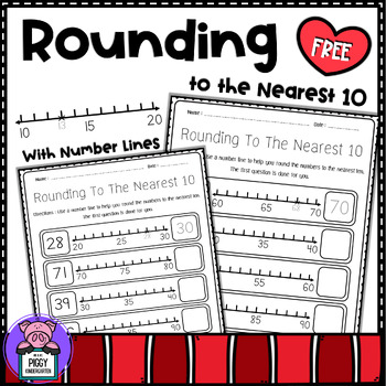 Preview of Freebie - Rounding to the Nearest 10 with Number Lines