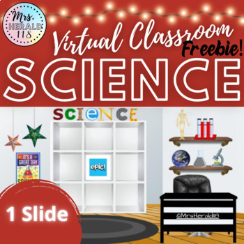 Preview of Freebie Science Virtual Classroom Background for Bitmoji™ and Google Slides™
