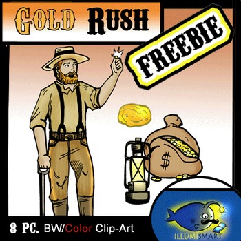 Preview of Secondary 8 pc. Clip-Art "Gold Rush!"