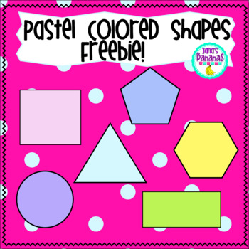 Preview of Freebie! Shapes Clipart Pastel Colors