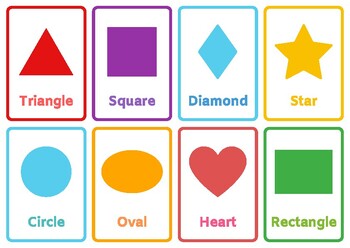 Freebie - Shapes Flashcards by School Counselor SEL | TPT