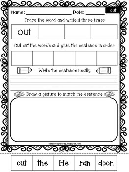 Freebie Sight Word Practice Pages - Primer Sight Words | TpT