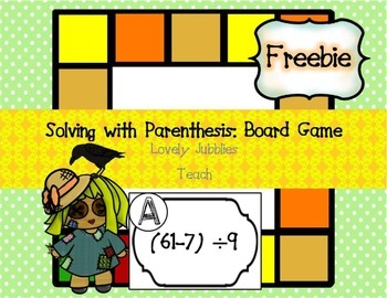 Preview of Freebie:Solving with Parenthesis Board Game