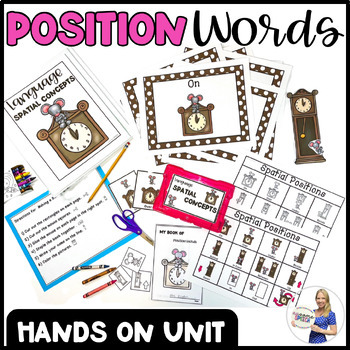 Preview of Spatial Concepts Speech Therapy: Fun Mouse Theme Teaching Prepositions Unit