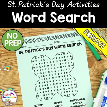 Preview of St. Patrick's Day Word Search Freebie