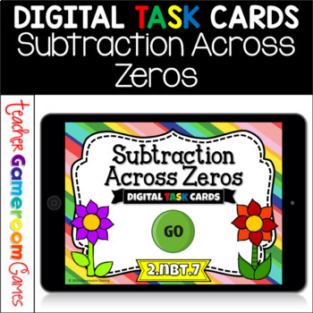 Preview of Subtraction Across Zeros Digital Task Cards