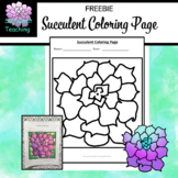 Freebie Succulent coloring page