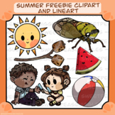 Freebie!!! Summer Clipart and Lineart