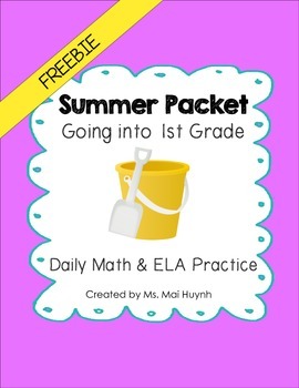 Preview of Freebie: Summer Packet - Going into 1st Grade