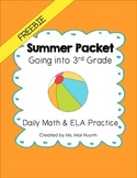 Freebie: Summer Packet - Going into 3rd Grade