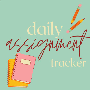 Preview of Freebie! Super Cute ASSIGNMENT TRACKER