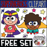 Freebie Superhero kids clipart