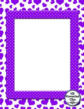 Freebie! Sweet Heart Papers with Frames - Valentine's Day Resource