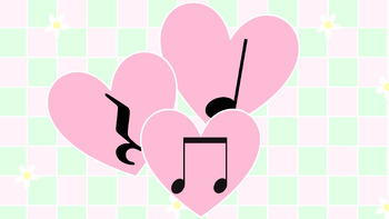 Preview of Freebie Ta, Ti-Ti, Shh Rhythm Heart Manipulatives Music