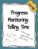 Freebie:  Telling Time Progress Monitoring Classroom Visual