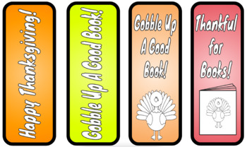 Preview of Freebie! Thanksgiving Bookmarks