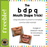 Freebie! The bdpq Mouth Shape Trick for common letter reve