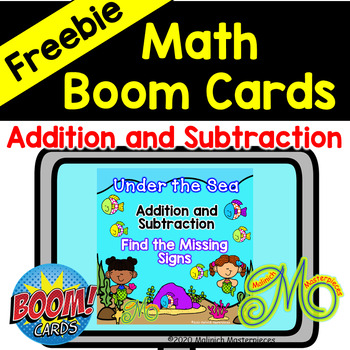 Preview of Freebie: Under the Sea – Boom Cards - Addition and Subtraction Facts to 10