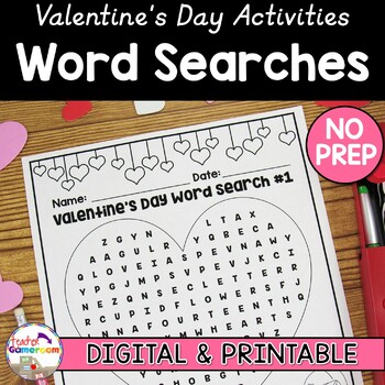 Preview of Freebie - Valentine's Day Word Searches