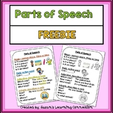 Freebie / Visual Aid / Parts of Speech