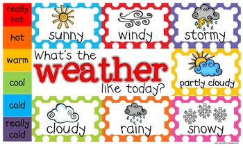 Freebie! Weather Chart! Toddler, PreK, Kindergarten, First Grade!