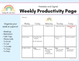 Freebie: Weekly Productivity Page