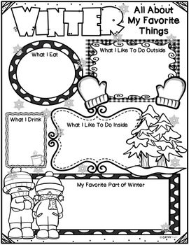 Preview of Freebie, Winter Activities, Writing Activity, Reflection
