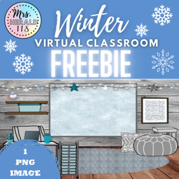 Preview of Freebie Winter Virtual Classroom for Bitmoji™ and Google Slides™