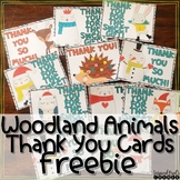 Freebie Woodland/Forest Animal Themed Holiday Thank You Cards
