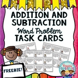 Freebie: Word Problems for Addition and Subtraction Task Cards