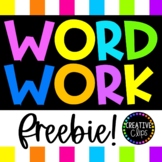 Freebie <Word Work Activities></p>
<p>