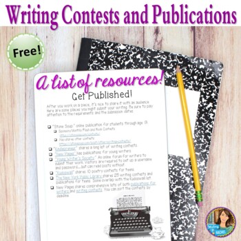 Preview of Freebie! Writing Contests and Publications for Students