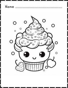 Freebie Ice cream Coloring Pages. by 5728 Store | TPT