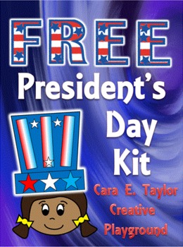 Preview of Freebie~President's Day Thematic Kit